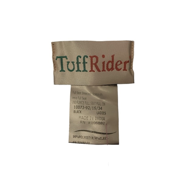 Tuffrider JPC Equestrian stretch full uni fleece seat black pull on drawstring - Picture 9 of 9